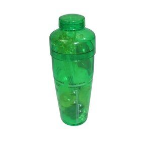 Cocktail Shaker Kit Green With Drink Mixers Fruit Ice Rocks and Drink Ingredient